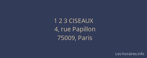 1 2 3 CISEAUX