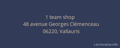 1 team shop