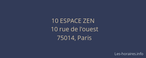 10 ESPACE ZEN