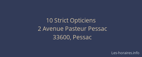 10 Strict Opticiens