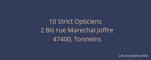 10 Strict Opticiens