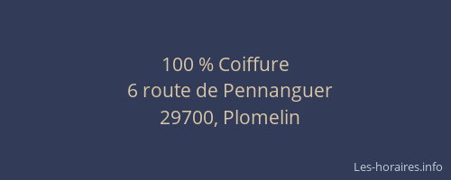 100 % Coiffure