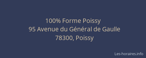 100% Forme Poissy