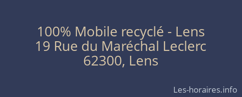 100% Mobile recyclé - Lens