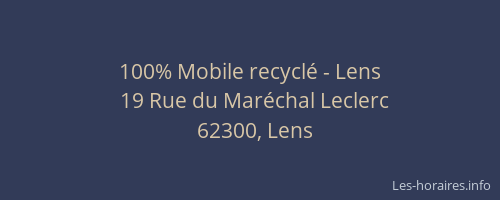 100% Mobile recyclé - Lens