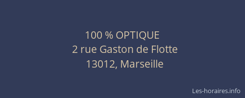 100 % OPTIQUE