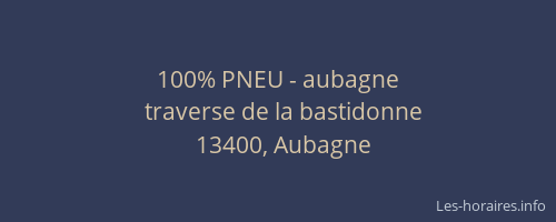 100% PNEU - aubagne