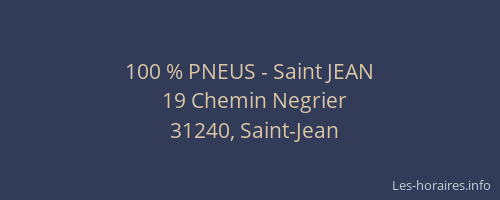 100 % PNEUS - Saint JEAN