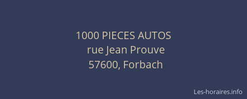 1000 PIECES AUTOS