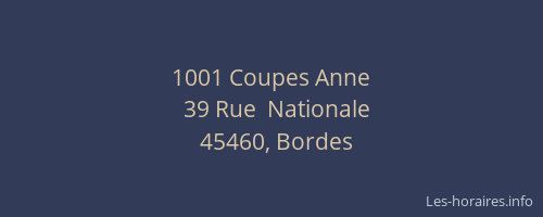 1001 Coupes Anne