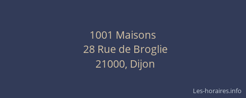 1001 Maisons