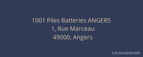 1001 Piles Batteries ANGERS