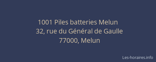 1001 Piles batteries Melun