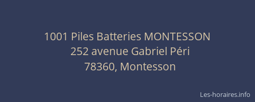 1001 Piles Batteries MONTESSON