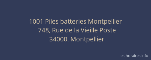 1001 Piles batteries Montpellier