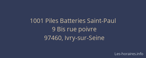 1001 Piles Batteries Saint-Paul