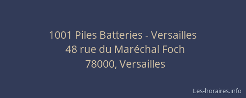 1001 Piles Batteries - Versailles