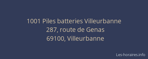 1001 Piles batteries Villeurbanne