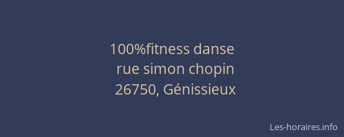 100%fitness danse