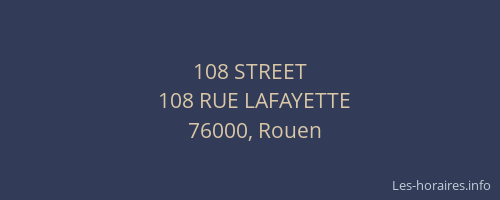 108 STREET