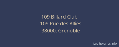 109 Billard Club