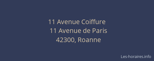 11 Avenue Coiffure