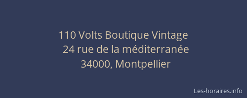110 Volts Boutique Vintage