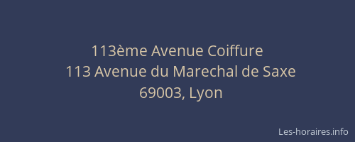 113ème Avenue Coiffure