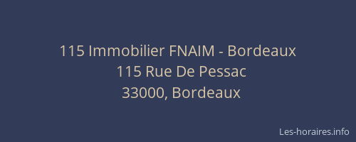 115 Immobilier FNAIM - Bordeaux