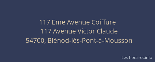 117 Eme Avenue Coiffure