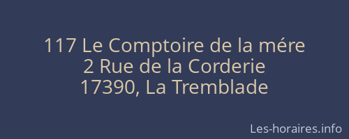117 Le Comptoire de la mére
