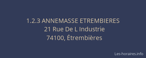 1.2.3 ANNEMASSE ETREMBIERES