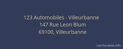 123 Automobiles - Villeurbanne