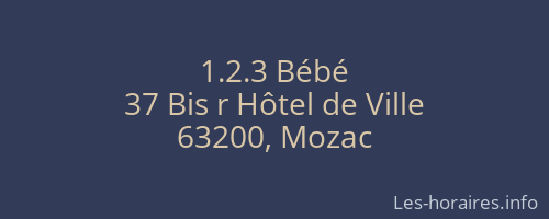 1.2.3 Bébé
