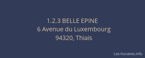 1.2.3 BELLE EPINE