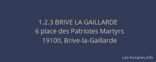 1.2.3 BRIVE LA GAILLARDE