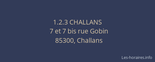 1.2.3 CHALLANS