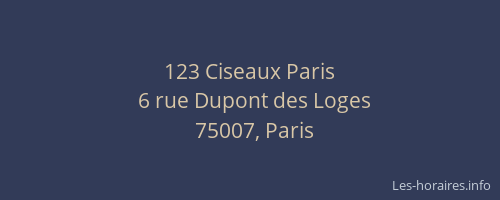123 Ciseaux Paris