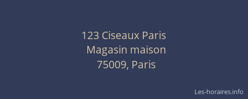 123 Ciseaux Paris
