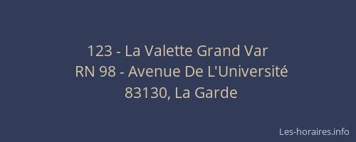 123 - La Valette Grand Var