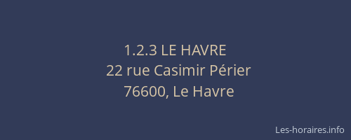 1.2.3 LE HAVRE