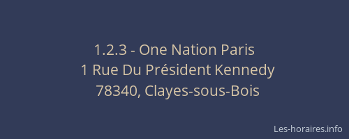 1.2.3 - One Nation Paris