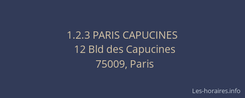 1.2.3 PARIS CAPUCINES