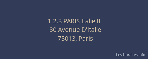 1.2.3 PARIS Italie II