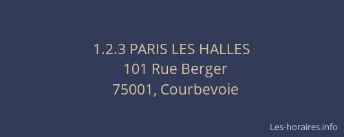 1.2.3 PARIS LES HALLES