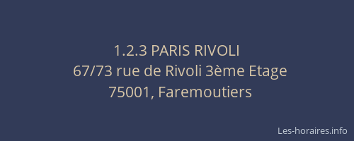 1.2.3 PARIS RIVOLI