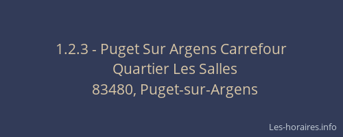 1.2.3 - Puget Sur Argens Carrefour
