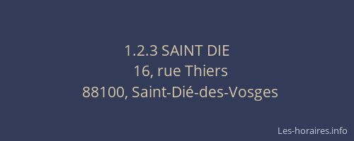 1.2.3 SAINT DIE