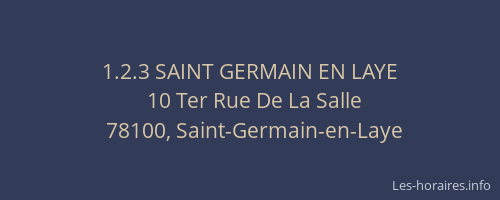 1.2.3 SAINT GERMAIN EN LAYE