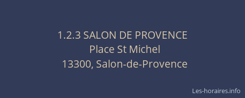 1.2.3 SALON DE PROVENCE